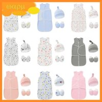 Wmmb Soft Swaddle Muslin Chăn in hình đáng yêu Bộ túi ngủ cho bé sơ sinh