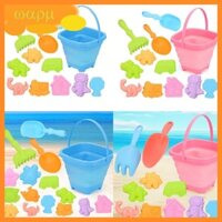 Wmmb Trẻ Em Đi Biển Đồ Chơi Lâu Đài Cát Điêu Khắc Khuôn Nước Chơi Có Thể Gập Lại Cát Xô Đồ Chơi
