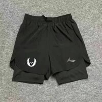 Wo Running Swimming Track and Field Shorts Quick-Drying Sports Training Shorts Fitness Anti-Exposure Double Layer Fake Two Pieces Shorts KH20