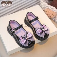 Wo · WO HOME Mùa xuân thu bé gái hoạt hình dễ thương Kulomi nơ giày da nhỏ