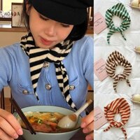 Woada Nữ Thu Đông Sọc Len Dệt Kim Tam Giác Khăn Nhỏ Đa Năng Ấm Áp Hàn Quốc Tam Giác Khăn VN