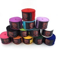 Wolf Head Micro Elastic Solid Color Breathable Boxing Boxing Hand Wrap Muay Thai Fight Sanda Boxing Bandage Set Fashionable New Style boxing gloves