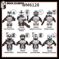 Wolfpack Clone Troopers Đồ chơi Mô hình Nhân vật Nhân Bản Kỵ Binh Sói  Trung Đoàn Quân Đội Hạng Nặng Lái Xe Lắp ráp Star Wars WM6128