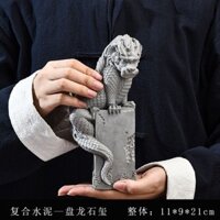 Wolong Để Bàn Bể Cá Cảnh Quan Đá Bấm Paperweight Thước Nước Động Vật Thủ Công