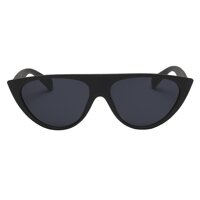 Women Cateye Sunglasses Classic Gradient Lens Vintage Fashion Shades Oversize Eyewear UV400 - sand black frame  and  black gray lens