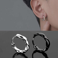 Women's earrings Titan earrings are stainless earrings Bông Tai Mobius Nam Đơn Sang Trọng Nữ Trơn Vòng Tròn Hợp Thời Trang Nam Bạc Kim Bông Tai 2024 Phong Cách Mới Bán Chạy