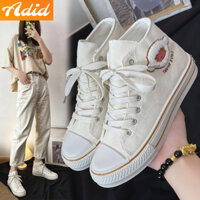 Women's flat sneakers Classic high top canvas 2022 new college style student casual running shoes