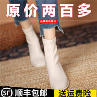 women's high heels High -heeled female sandals 7 -inch high heels high heels Thương Hiệu Trắng Pháp Giày Bốt Ngắn Nữ Giày Bốt Đơn Thu Đông 2024 Phong Cách Mới Nữ Mỏng Mỏng Giày Bốt Mỏng Gót Dày Gót Vuông Ngón Chân Cao Gót