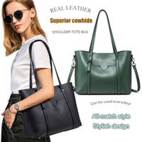 Women's large capacity soft leather shoulder body bag