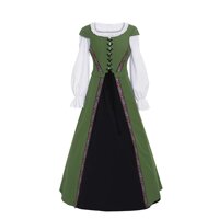 Women's Renaissance Pirate Peasant Viking Wench Medieval Cosplay Costume Dress