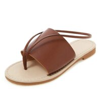Women's Rome Flip Flops Flat Sandals, Bohemia Ankle Strappy Cutout Thongs Slippers Beach Shoes Plus Size