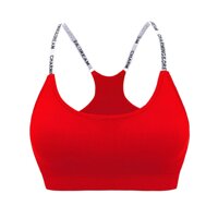 Women's Sports Bras Beauty Back Support Wire Free Bra Medium Support Workout Yoga Bra Tops