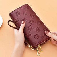 Women's wallets long women's wallets female cute wallets men's wallets Thời Trang Nữ Retro Ví Nữ Ví Dài Đa Năng Dây Kéo Hai Lớp Dung Tích Lớn Túi Đựng Thẻ Đa Năng Túi Đa Năng