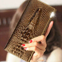Women's wallets men's wallets long wallets female cute wallets Ví Nữ Dài Họa Tiết Cá Sấu Nhẹ Sang Trọng Nữ Túi Ly Hợp 2024 Phong Cách Mới Xu Hướng Thời Trang Gấp Ba Đựng Thẻ Ví Nữ