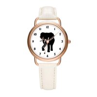 Women's Watches Brand Luxury Fashion Ladies Watch White and Black Leather Band Gold Quartz Wristwatch Female Gifts Clock Afghanistan Campaign R...