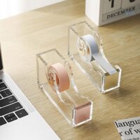 Won Clear Acrylic Tape Dispenser Đơn Hand Pha Chế Acrylic Vàng Băng Dispenser Thiết Kế Hiện Đại Văn Phòng Để Bàn