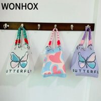 WONHOX Túi Xô Dệt Kim Bướm , Túi Xách Dễ Thương Đa Năng Túi Xách Thời Trang Nữ, Túi Nhỏ Di Động Hoa Túi Xách Mua Sắm