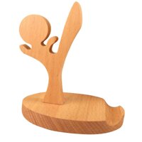 Wood Universal Cell Phone Desktop Stand Holder For Phone Tablet- Tai Chi Kun - Kung Fu Boy