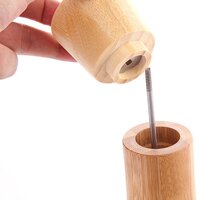 Wooden Salt Pepper Grinder Manual Pepper Mill Wood with Stainless Steel Grinding Core, for Picnic, Dinner, Parties, Restaurant, BBQ - 22.5cm