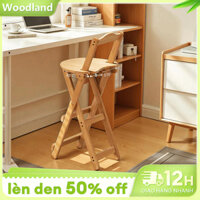 Woodland Ghế bar gấp bằng tre tự nhiên ghế bar có thể gập lại hàng chính hãng 100%
