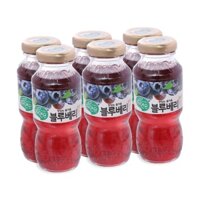 Woongjin 6 chai nước ép việt quất 180ml - Nhập Khẩu Hàn Quốc