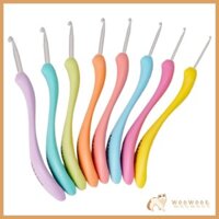 Woow 8 Chiếc Móc Công Thái Học Cho Người Mới Bắt Đầu Sở Thích Có Kinh Nghiệm 2 5 Mm-6 Mm Công Thái Học Móc Kim Cho Áo Len Khăn