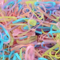 WORE Adjustable Elastic Girl Rubber Hair Ties Bands Rope for Girl Kid 400-500 Pcs