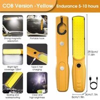 Work Light Led Super Bright Flashlight with Type C Rechargeable Car Repair Working Lamp with Hook