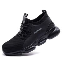 Work Steel Toe Shoes for Men and Women Lightweight Breathable Safety Shoes Slip Resistant Waterproof Industrial and Construction Shoe