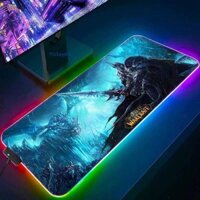 World Of Warcraft Đèn Nền LED Chơi Game Mousepad Game Thủ Mousepad RGB Miếng Lót Chuột Cao Su Chống Trơn Trượt Thảm Bàn Phím Bàn Thảm WOW