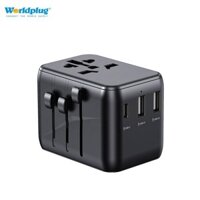 Worldplug Tất Cả Trong Một Bộ Sạc Toàn Cầu Bộ Chuyển Đổi Đa Cắm Universal Travel Adapter Với USB Và Type-C
