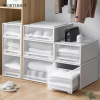 WORTHBUYWORTHBUT Hộp Nhựa Đựng Quần Áo / Đồ Lót Để Tủ Quần Áo Tiện Dụng
