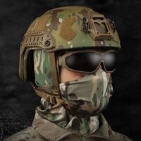 WoSportT WST Tactical Headgear Second Generation Silicone Mask Face Protection Camo Riding Sun Protection Windproof Headgear