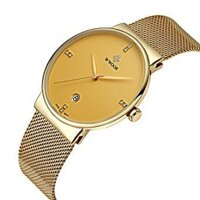 Wrist Watch WWOOR 8018 (Gold Color) Japanese-Quartz Pointer Display 30M Waterproof Stainless Steel Men Watch