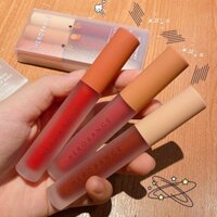 WSA Set 3 Cây Son Kem Lì Herorange Fluffy Lip Glaze 64 O510