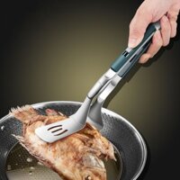 Wsanguicj3949 Hộ Gia Đình Inox 304 Chiên Cá Đa Năng Hai Trong Một Cá Lật Thìa Cá Chiên Dụng Cụ Tiện Dụng Bít Tết Kẹp Nhà Bếp