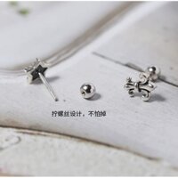 Wsanguisp3949 Bông Tai Retro Đau Khổ Châu Âu Mỹ Bông Tai Phillips Vít Xoắn Khóa Bông Tai Ốc Móng Tay Ngủ Miễn Phí Chọn Bông Tai