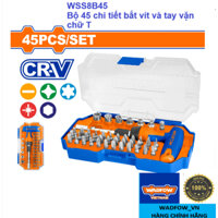 WSS8B45 - WADFOW - Bộ 45 chi tiết bắt vít và tay vặn chữ T