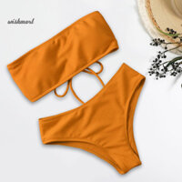 Wt Đồ Bơi Hai Mảnh Đi Biển 2 Bộ Bikini Nữ Bộ Áo Ngực Không Dây Đệm Cao Cấp Đồ Bơi Nhanh Khô Mùa Hè Đồ Bơi