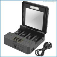 Wu Sạc Đa Năng Năng Năng Lượng Mặt Trời Loại C Giá Đỡ Lithium Thông Minh Cho 26650 21700 18650 18500 Pin