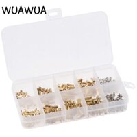 WUAWUA 300 Chiếc Đai Ốc Vít Đứng, M2 Nam Nữ Lục Giác Đồng Miếng Đệm, Trụ Cột Bo Mạch Chủ Standoff Vàng PCB Bo Mạch Chủ Đai Ốc & Bu Lông Bộ Dự Án Điện Tử DIY