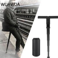 WUAWUA Ghế di động xếp hàng , Ghế gấp màu đen có thể điều chỉnh, Ghế đẩu kính thiên văn tàu điện ngầm bằng nhựa di động