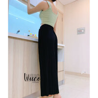Wuco Clothing - Quần Thun Ống Rộng Dập Ly Dáng Dài Phong Cách Hàn Quốc - Thoải Mái