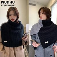 WU&HU   Khăn Choàng Cổ Đan Len Dày Dặn Giữ Ấm Thời Trang Mùa Đông