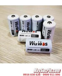Wưkkos 18350; Pin sạc Wưkkos 18350 lithium 3.7v 1100mAh chính hãng /Loại đầu LỒI