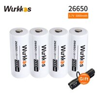 Wukkos Pin 3.7v 26650 5000mah Dung Lượng Cao 3c Cho Đèn Pin Đồ Chơi (Đèn Pin sm12)