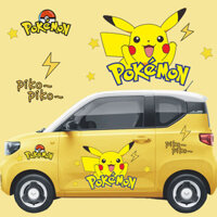 Wuling Miniev, Nhãn dán xe Pikachu, Trang trí cơ thể Macaron, Nhãn dán trang trí hoạt hình hoạt hình