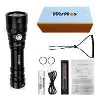 Wurkkos Đèn Lặn WK20 Đèn Pin Lặn Bình Dưỡng Khí Chống Nước IPX8 Cree XPL Đèn LED Trắng Ấm 3000K 5 Chế Độ 1000 Lumens Pin 18650