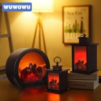 WUWOWU Lò sưởi Fame Đèn LED trang trí nóng Đèn bàn chạy bằng pin Đèn sưởi