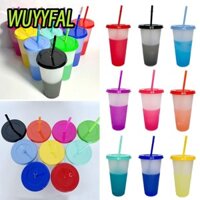 Wuyyfal 10 Cái / bộ 24oz 710ML Cốc Sippy Mùa Hè, Có Nắp Chai Nước Cốc Lạnh Sippy, Trà Bong Bóng Cà Phê Nước Trái Cây Dung Tích Lớn Cốc Sữa Uống Ấm Siêu Tốc